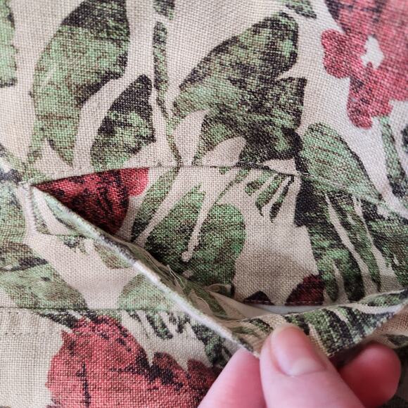 Charter Club Linen Floral Shirt Jacket Button Front Tropical Muticolor Size XL - Picture 8 of 9